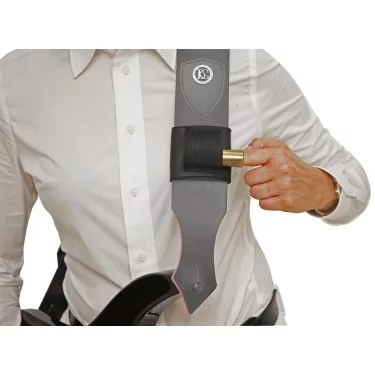 Sujeccion en piel para "bottle neck"