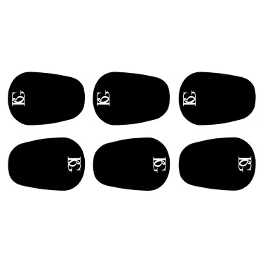 Parche de boquilla grande, negro de 0.8mm