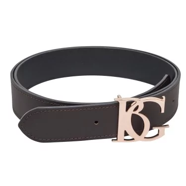 CEINTURE EN CUIR - LARGE- réversible noir / marron